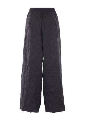Maria Calderara crinkled palazzo pants - Black