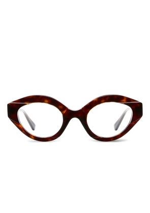 Kuboraum K44 geometric-shape glasses - Brown