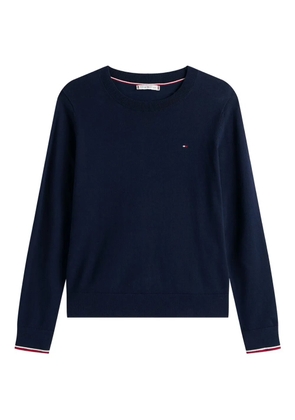 Tommy Hilfiger crew-neck cotton-blend sweater - Blue