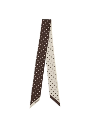 Valentino Garavani polka dot scarf - Brown