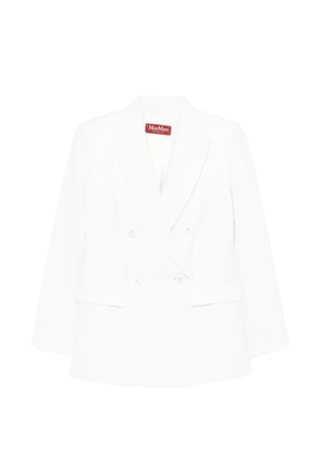Max Mara double-breasted pocket jacket - White