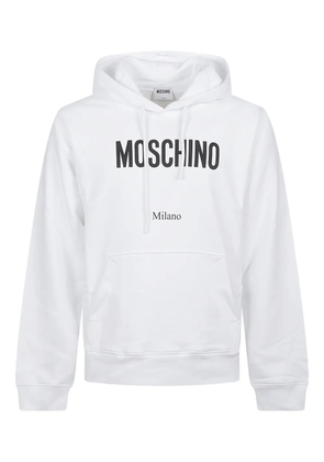 Moschino logo-print hooded hoodie - White