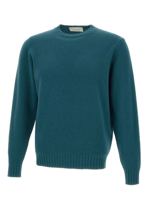Filippo De Laurentiis crew-neck ribbed-cuff sweater - Blue