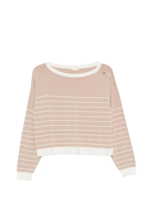LIU JO striped embellished sweater - Neutrals