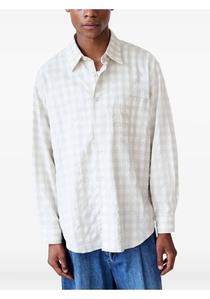 Carter Young check-pattern shirt - White