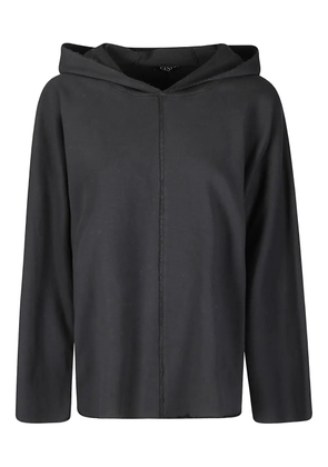 Cini raw-edge hoodie - Black