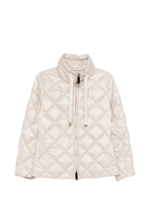 Max Mara quilted-design zip-up jacket - White