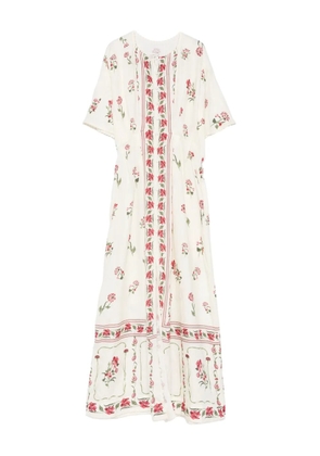 Agua By Agua Bendita Gesto Quebrada floral maxi dress - Neutrals