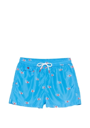 Kiton logo-print swim shorts - Blue