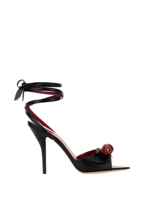 Valentino Garavani leaf-embellishment sandals - Black