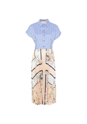 LIU JO striped floral dress - Blue