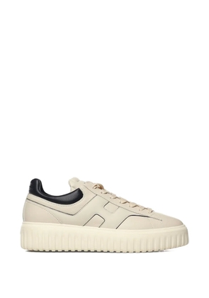 Hogan H-Stripes lace-up leather sneakers - Neutrals
