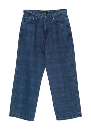 RASSVET plaid-print jeans - Blue