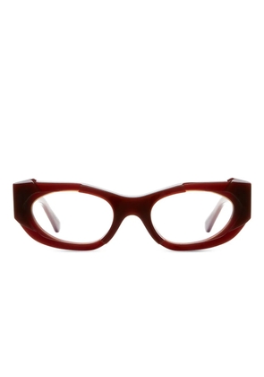 Kuboraum k62 geometric-shape glasses - Brown