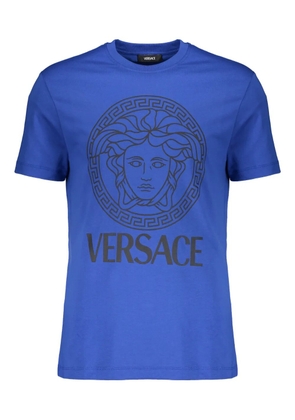 Versace logo-print crew-neck T-shirt - Blue