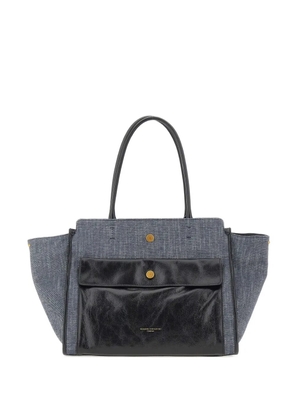 GIANNI CHIARINI Cher denim leather-accents tote bag - Blue