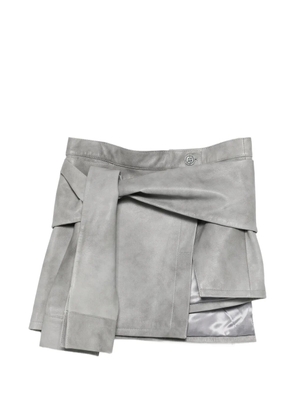Manokhi Alya tie-waist mini skirt - Grey