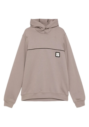 YES LONDON logo-appliqué hoodie - Brown