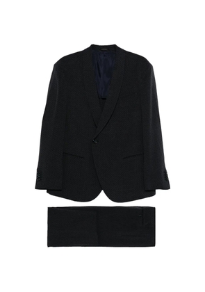 Giorgio Armani pinstripe single-button blazer - Black
