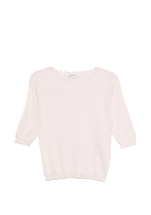 Philo-Sofie scalloped short-sleeve sweater - Pink