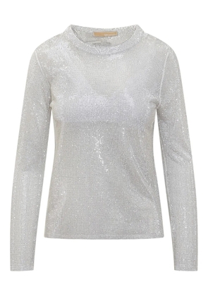 Michael Michael Kors embellished crew-neck top - Silver