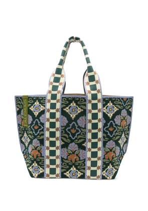 ALEMAIS maxi Cece floral-pattern tote bag - Green
