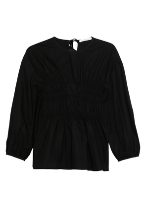 Cecilie Bahnsen long sleeve stitch top - Black