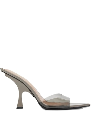 The Attico 95mm leather mules - Grey