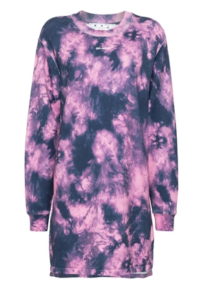 Off-White Arrows tie-dye sweatshirt dress - Pink
