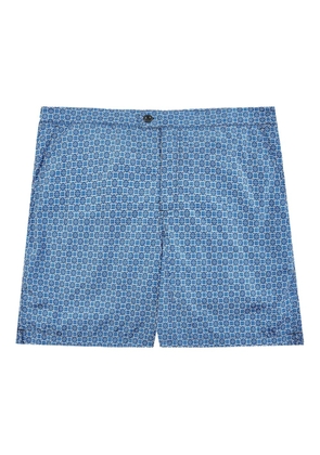 Incotex geometric-print swim shorts - Blue