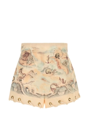 ZIMMERMANN Rebellion printed shorts - Neutrals