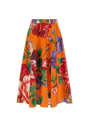 Moschino printed midi skirt - Orange