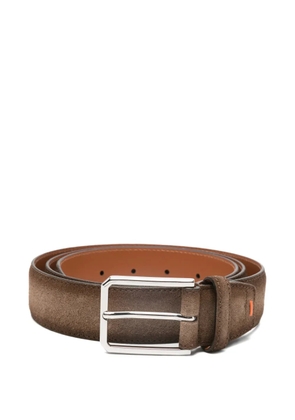 Santoni suede belt - Brown