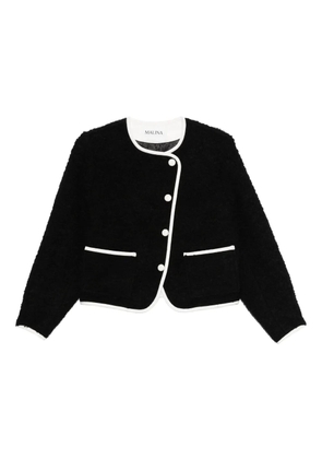 MALINA buttoned cropped jacket - Black