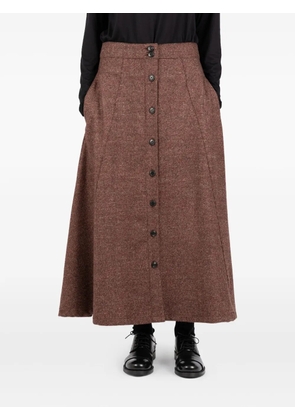 Société Anonyme Alex tweed midi skirt - Brown