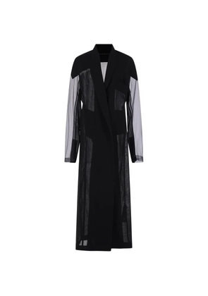 YEHUAFAN semi-sheer tulle coat - Black