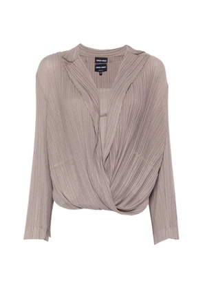 Giorgio Armani pleated tank top and blouse set - Neutrals