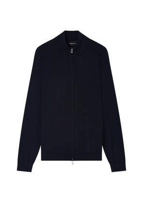 Emporio Armani zip-fastening long-sleeve cardigan - Blue