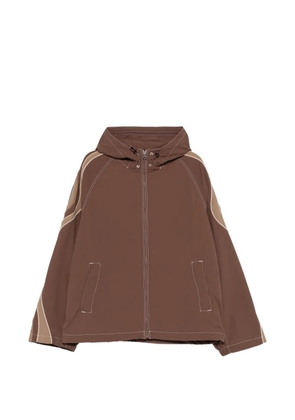 ERL hooded panelled jacket - Brown