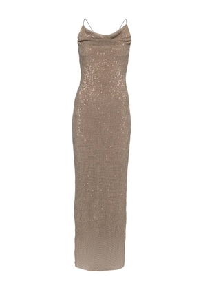 L'IDÉE Cosmopolitan sequinned maxi dress - Brown