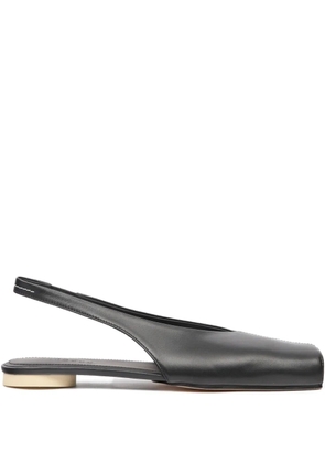 MM6 Maison Margiela square-toe slingback flat pumps - Black