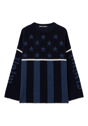 Palm Angels Stars and Stripes sweater - Blue