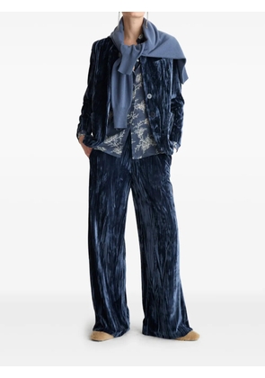 BIANCALANCIA crushed-velvet blazer - Blue