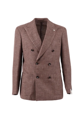 LUIGI BIANCHI MANTOVA double-breasted suit jacket - Brown