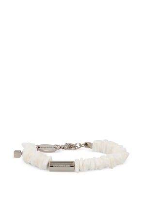DSQUARED2 logo-charm beaded bracelet - White