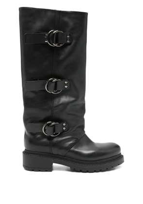 Metisse buckle-detail boots - Black