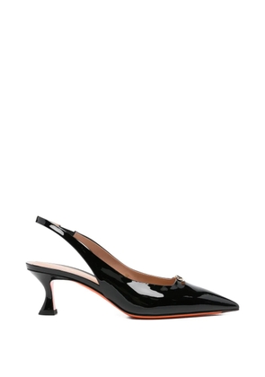 Santoni point-toe slingback pumps - Black