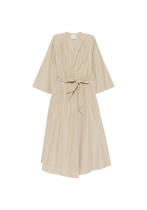 Forte Forte V-neck belted midi dress - Neutrals