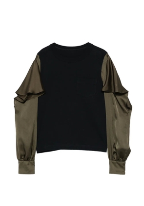 sacai ruffled long-sleeve blouse - Blue