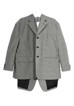 Comme Des Garçons plaid-pattern blazer - Grey